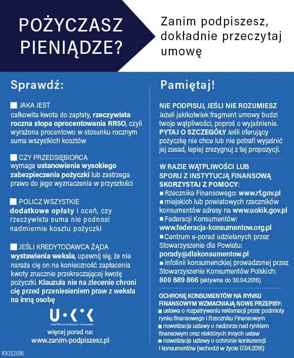 Informacje dot. pożyczki pieniędzy - na co zwrócić uwagę