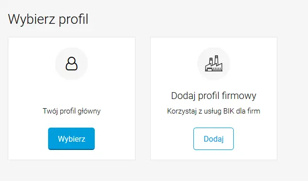 Wybór profilu BIK